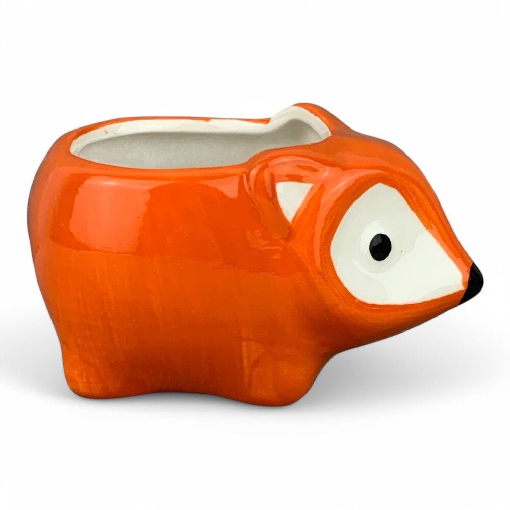 Flora the Fox Ceramic Animal Planter Pot for Succulents or Small Plants - Picture 5 of 8